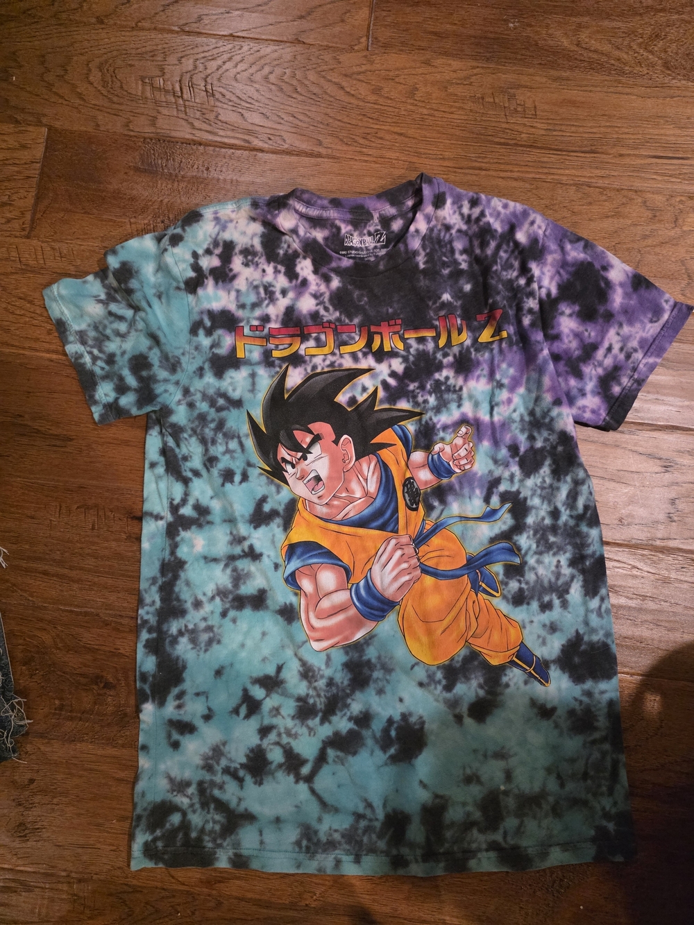 Dragon Ball Z Tie-Dye Kids Tee - Blue, Purple & Black